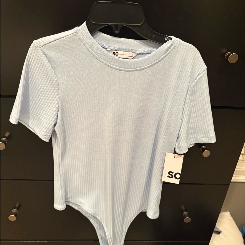 Kohl's Sky Blue Ribbed Top